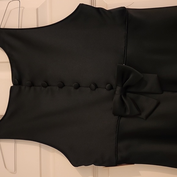NWT - Black satin sleeveless fit and flare dress - Picture 3 of 3